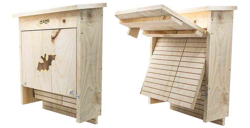ECONEX SOLID WOOD SHELTER BOX FOR BAT COLONIES